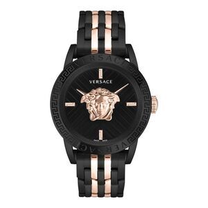 Versace  V-Code Bracelet Watch Two Tone Mens